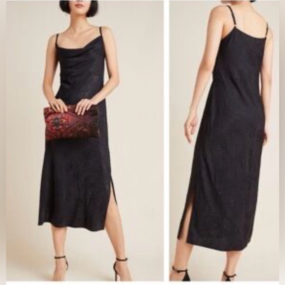 by Anthropologie Jacquard Bias cut slip dress midi style size: 6 - Picture 1 of 9
